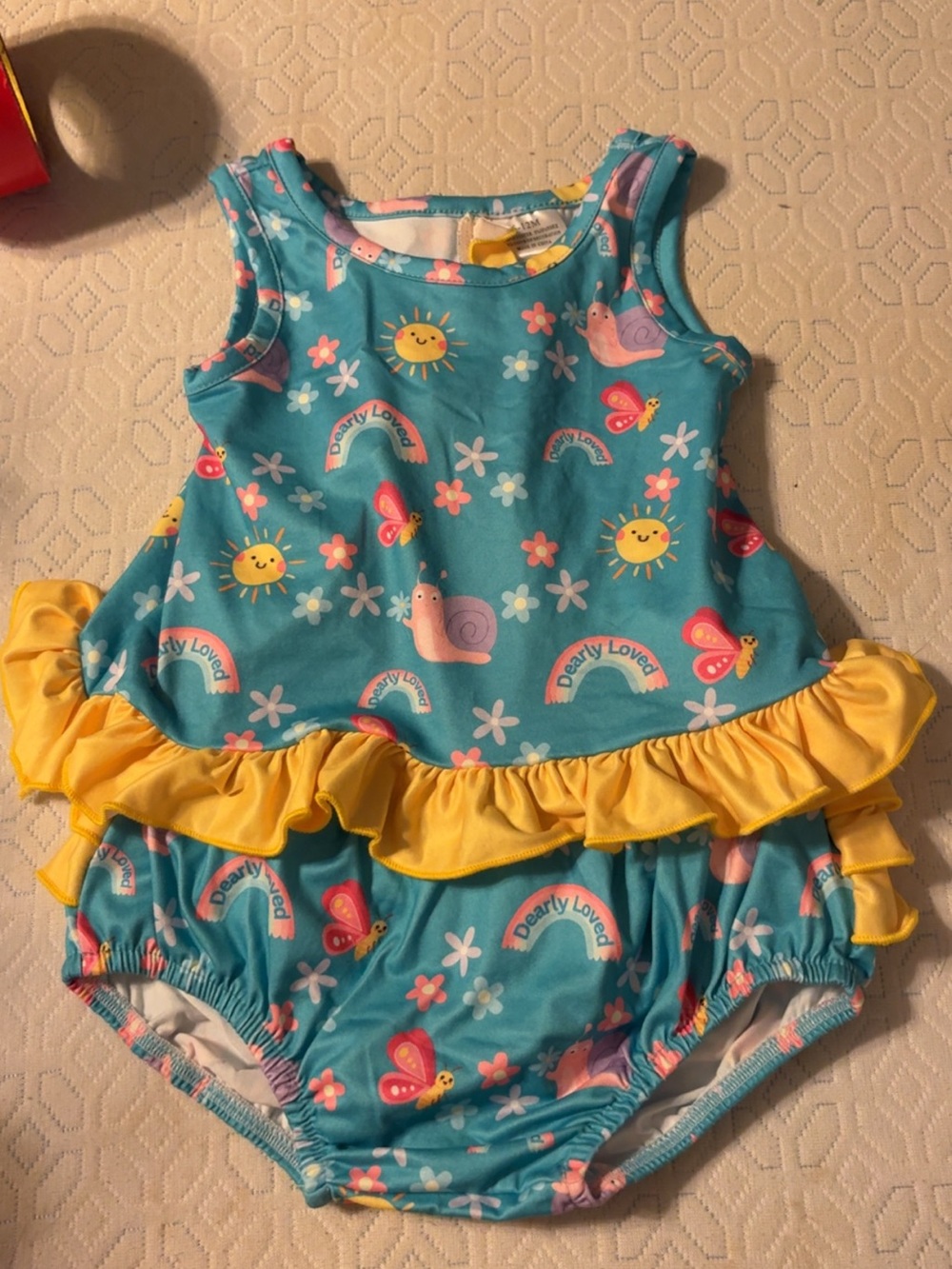 Turquoise Baby Ruffle Suns & Rainbows